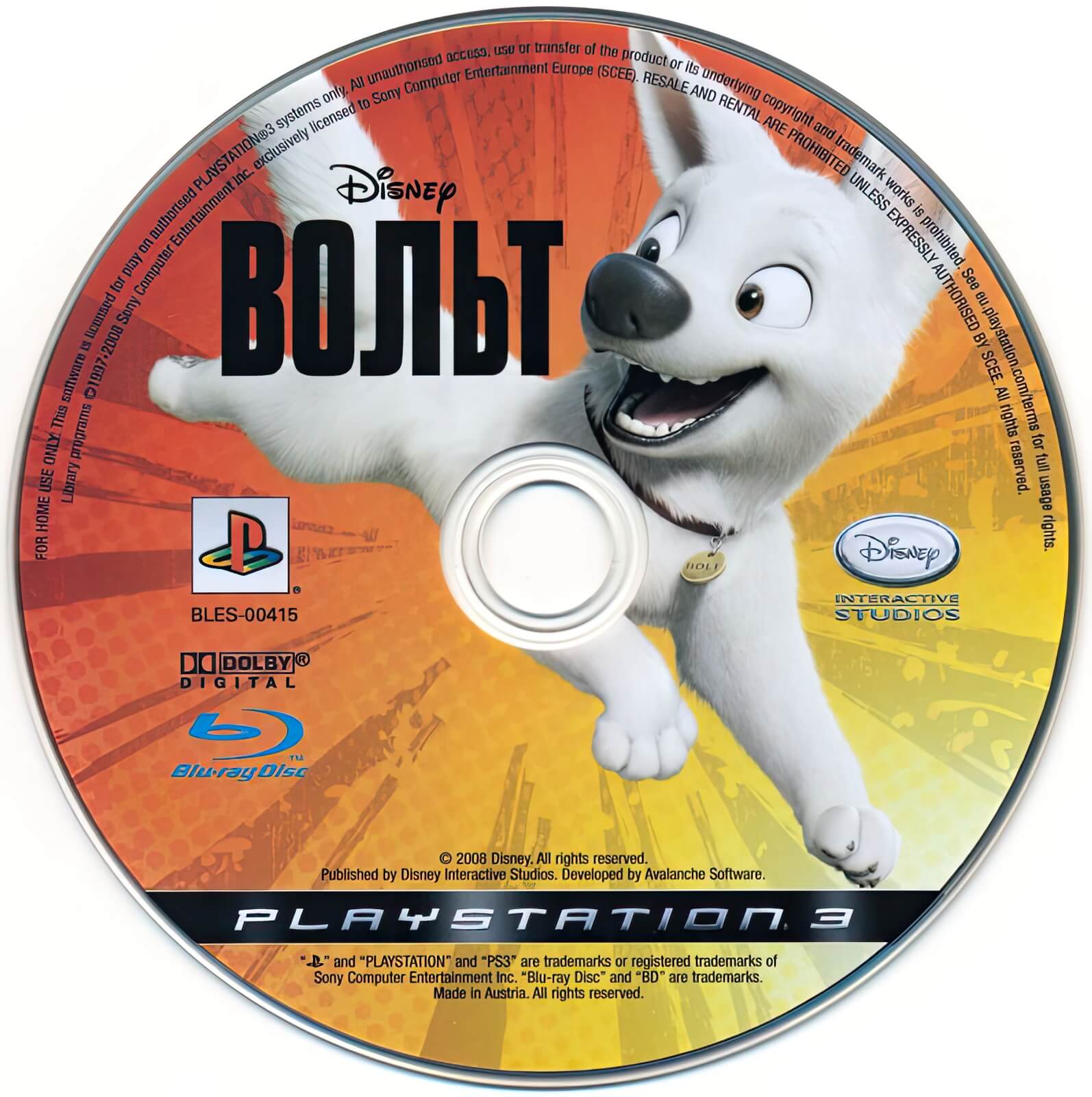 Лицензионный диск Disney Bolt для PlayStation 3